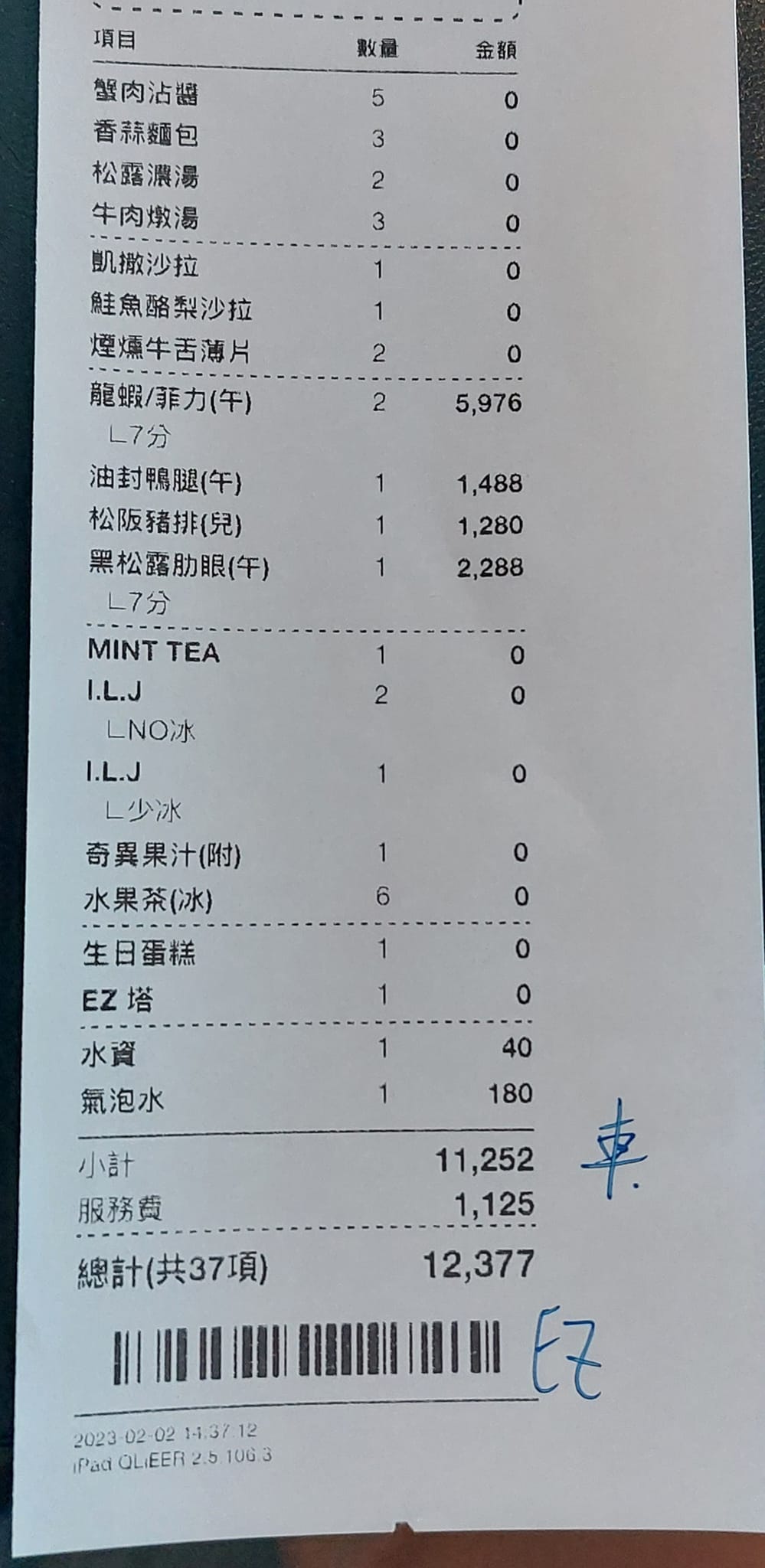 難得吃到一餐破萬元